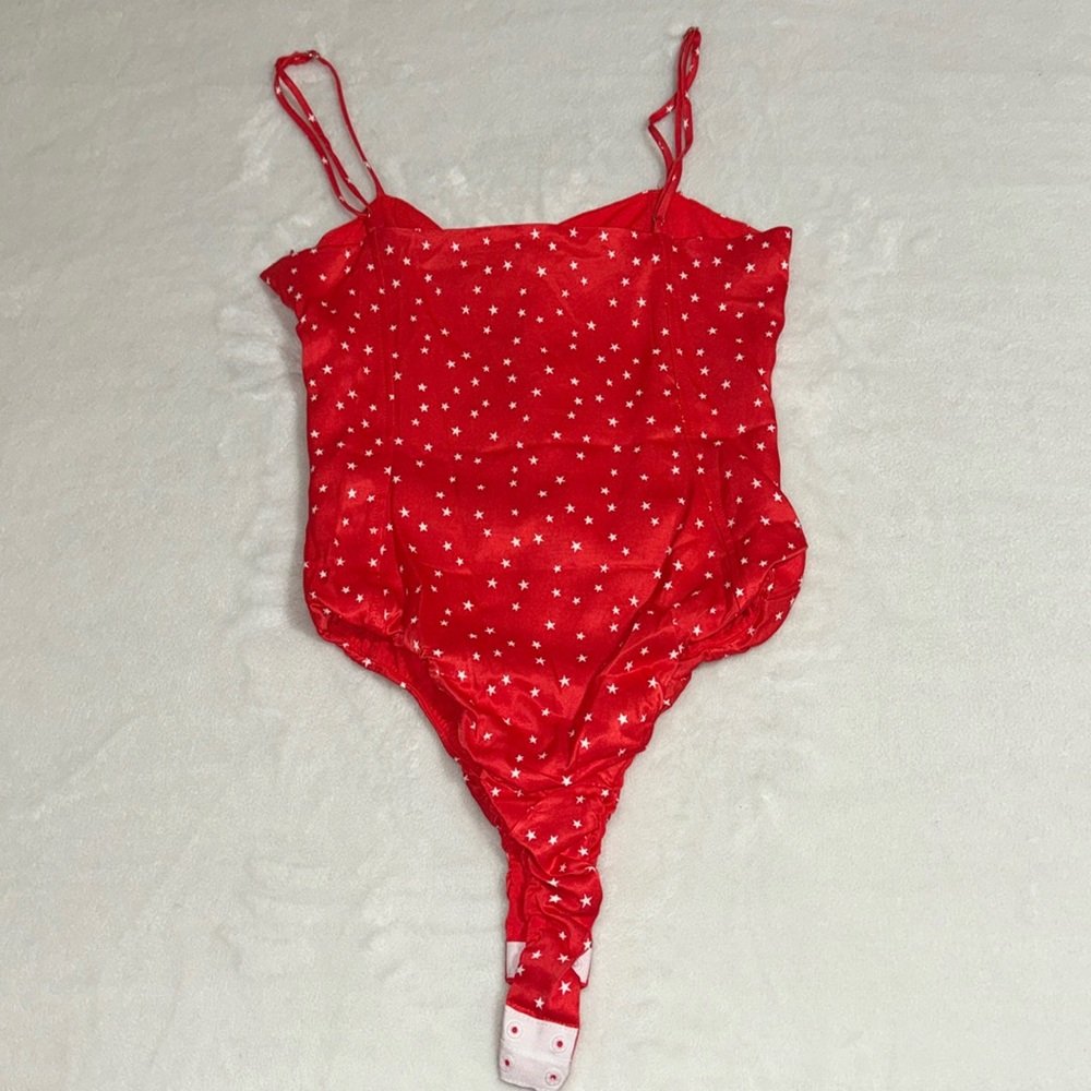 NWT ZARA- Size S, Red & White Star Bodysuit - Picture 2 of 4